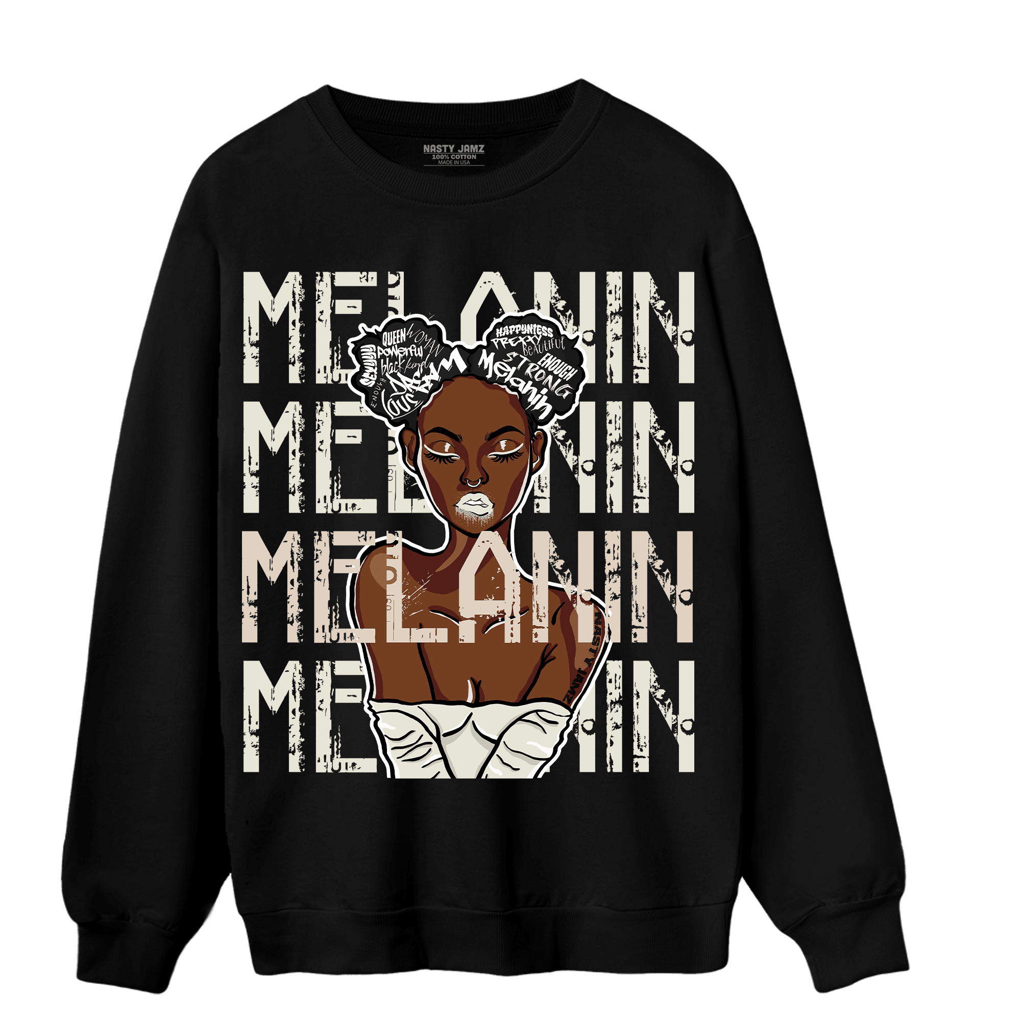 Neapolitan 11s Sweatshirt Match Melanin Girl - NastyJamz