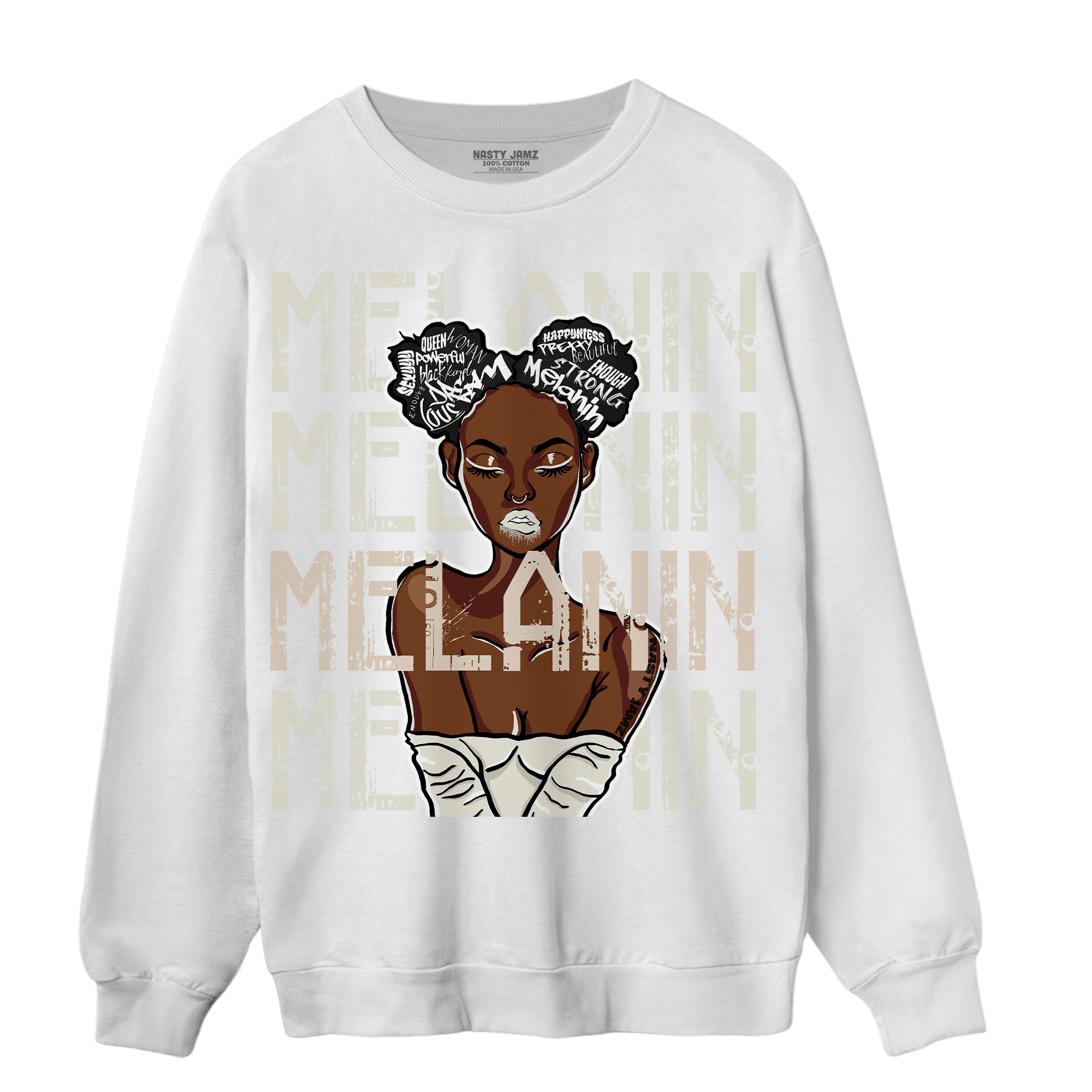 Neapolitan 11s Sweatshirt Match Melanin Girl - NastyJamz