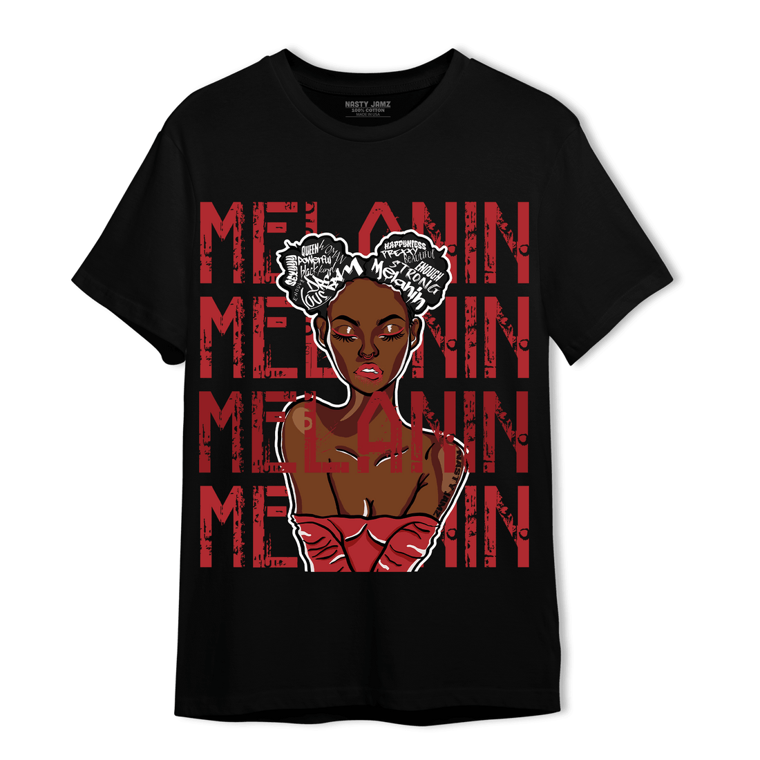 Cherry 12s T Shirt Match Melanin Girl - NastyJamz