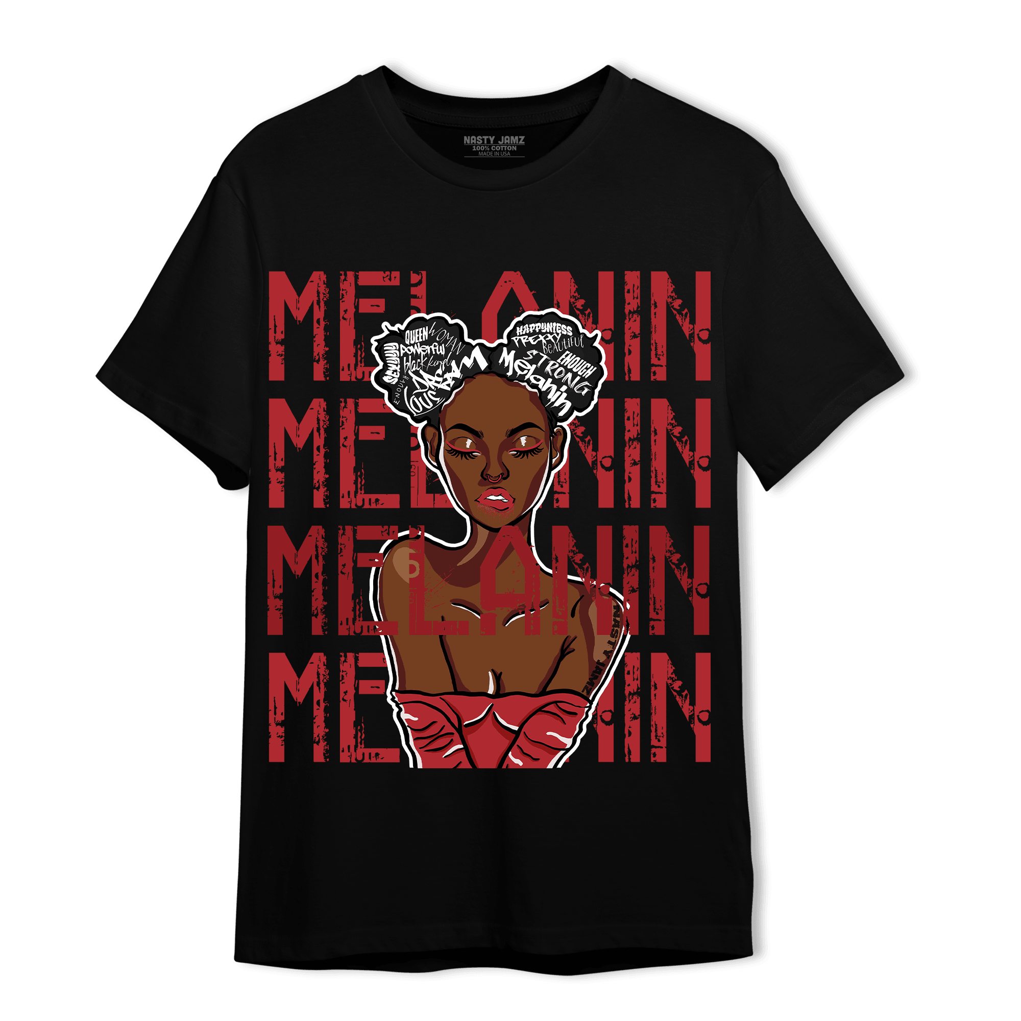Cherry 12s T Shirt Match Melanin Girl - NastyJamz
