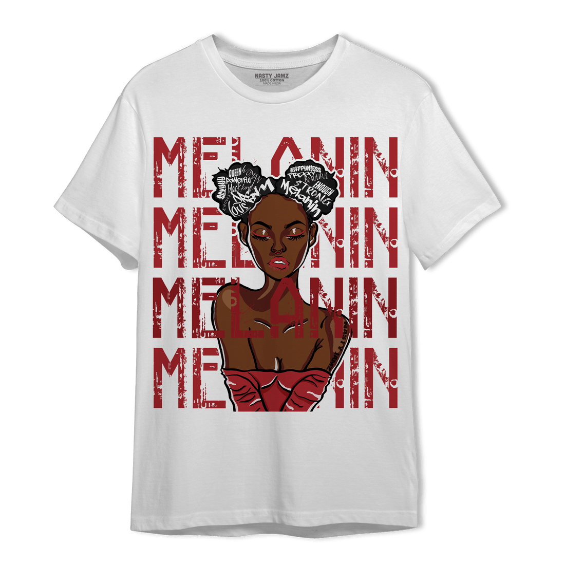 Cherry 12s T Shirt Match Melanin Girl - NastyJamz