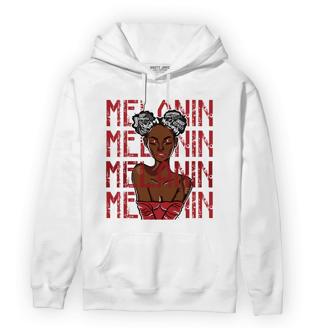 Cherry 12s Hoodie Match Melanin Girl - NastyJamz