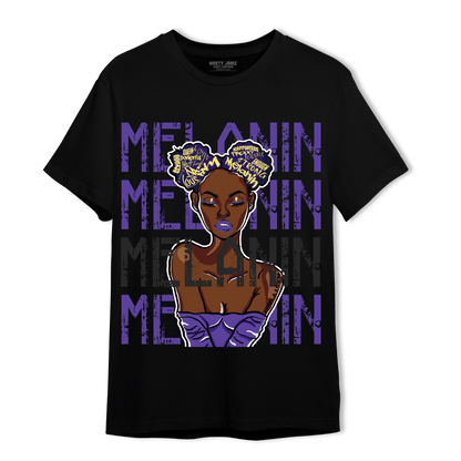 Field Purple 12s T Shirt Match Melanin Girl - NastyJamz