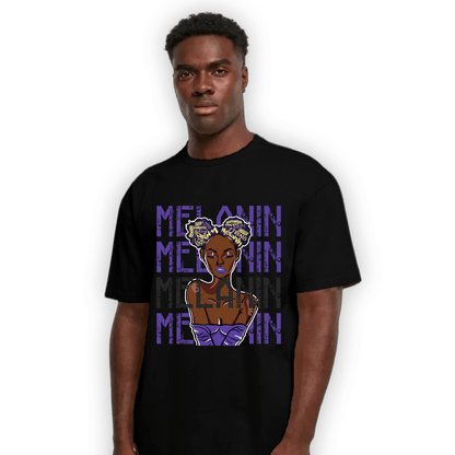 Field Purple 12s T Shirt Match Melanin Girl - NastyJamz