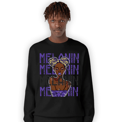 Field Purple 12s Sweatshirt Match Melanin Girl - NastyJamz