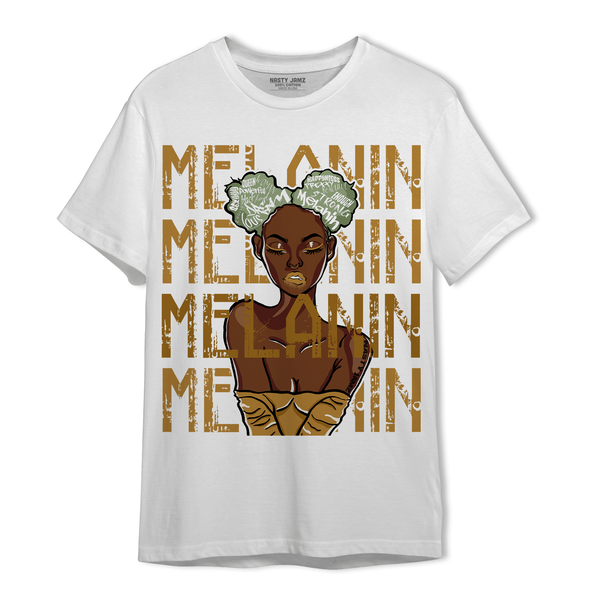 Wheat 13s T Shirt Match Melanin Girl - NastyJamz