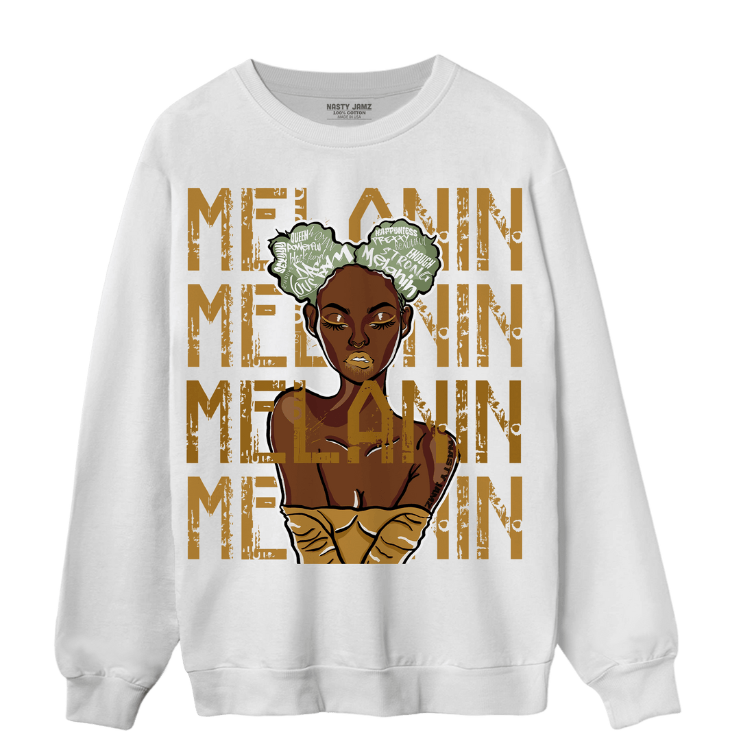 Wheat 13s Sweatshirt Match Melanin Girl - NastyJamz