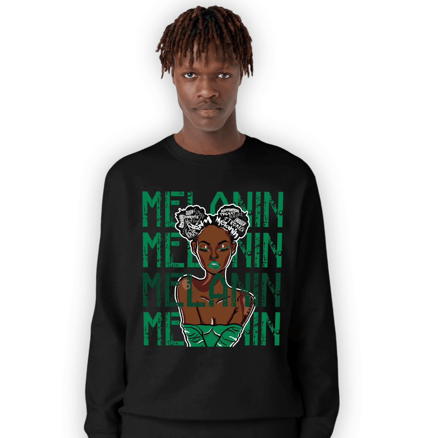 Celtic Lucky Green 1s Sweatshirt Match Melanin Girl - NastyJamz