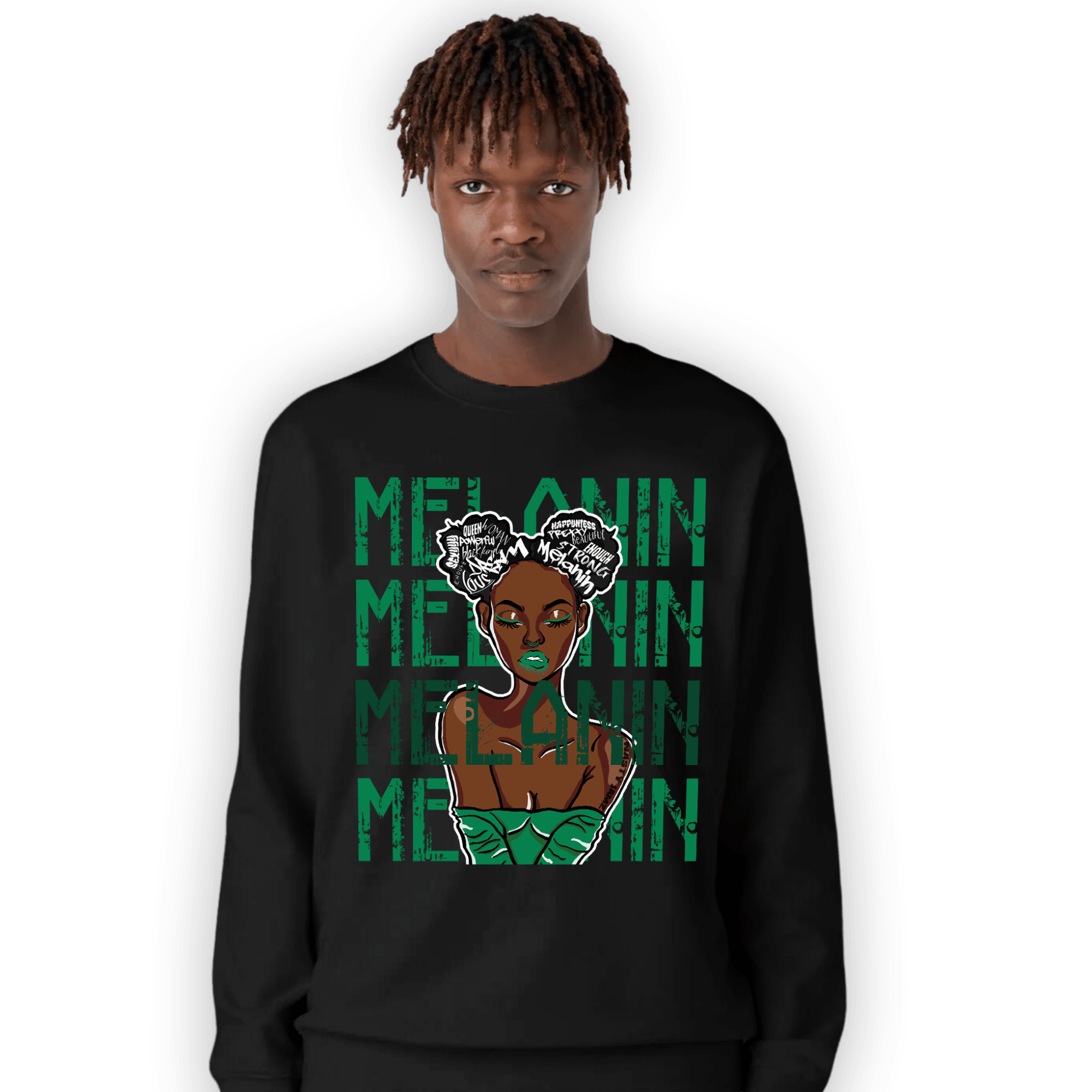 Celtic Lucky Green 1s Sweatshirt Match Melanin Girl - NastyJamz