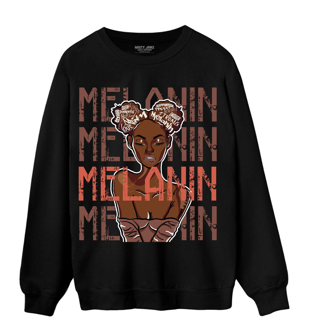 High OG Dusted Clay 1s Sweatshirt Match Melanin Girl - NastyJamz
