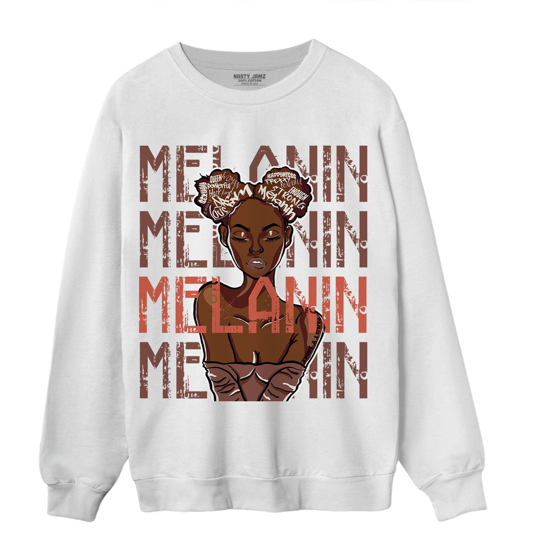 High OG Dusted Clay 1s Sweatshirt Match Melanin Girl - NastyJamz