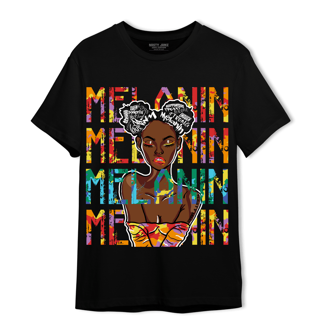 Mid GS Six Championships 1s T Shirt Match Melanin Girl - NastyJamz