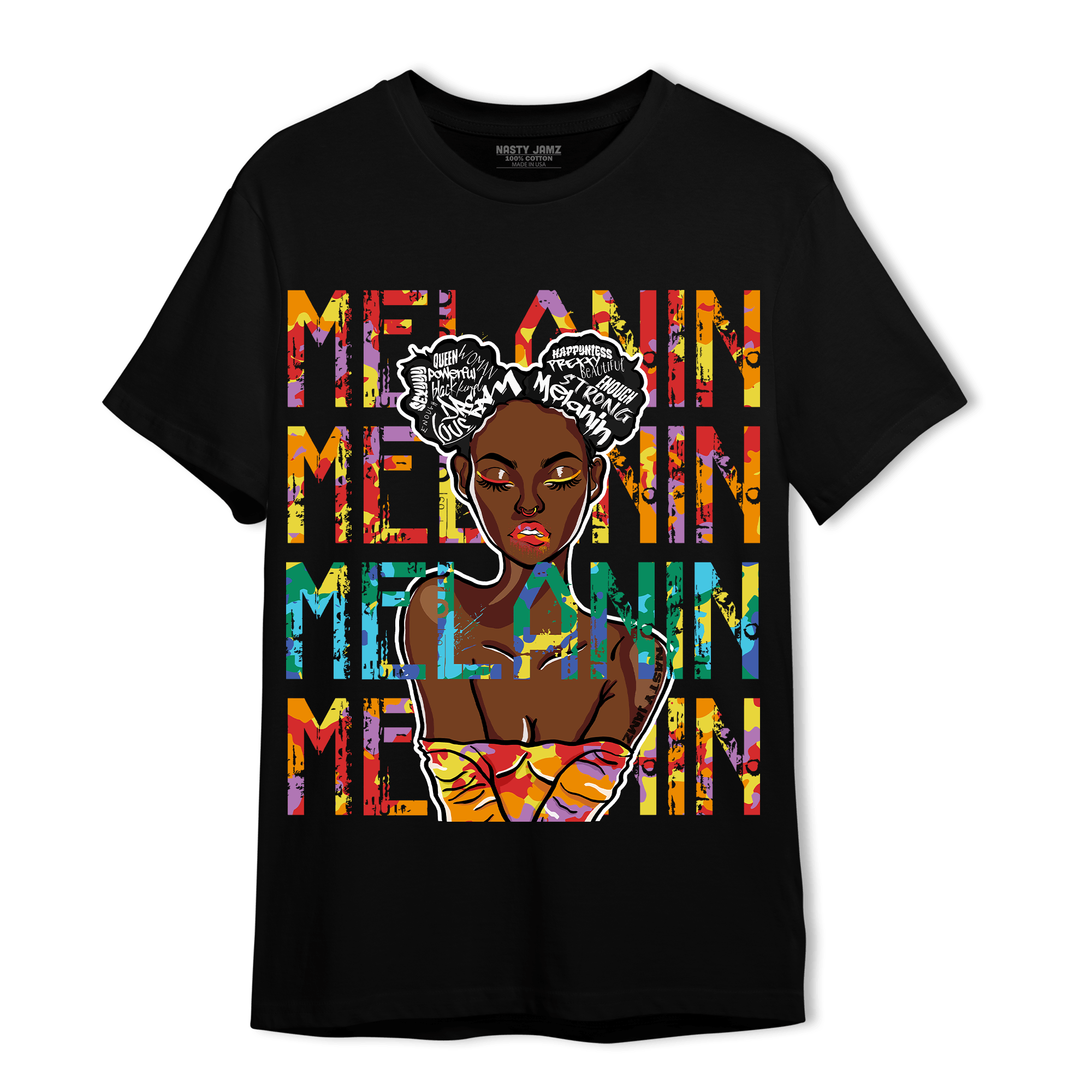 Mid GS Six Championships 1s T Shirt Match Melanin Girl - NastyJamz