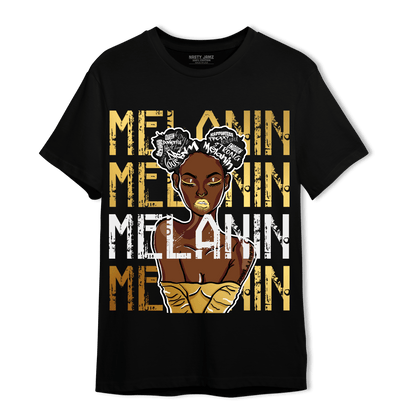 Mid SE Black Gold 1s T Shirt Match Melanin Girl - NastyJamz