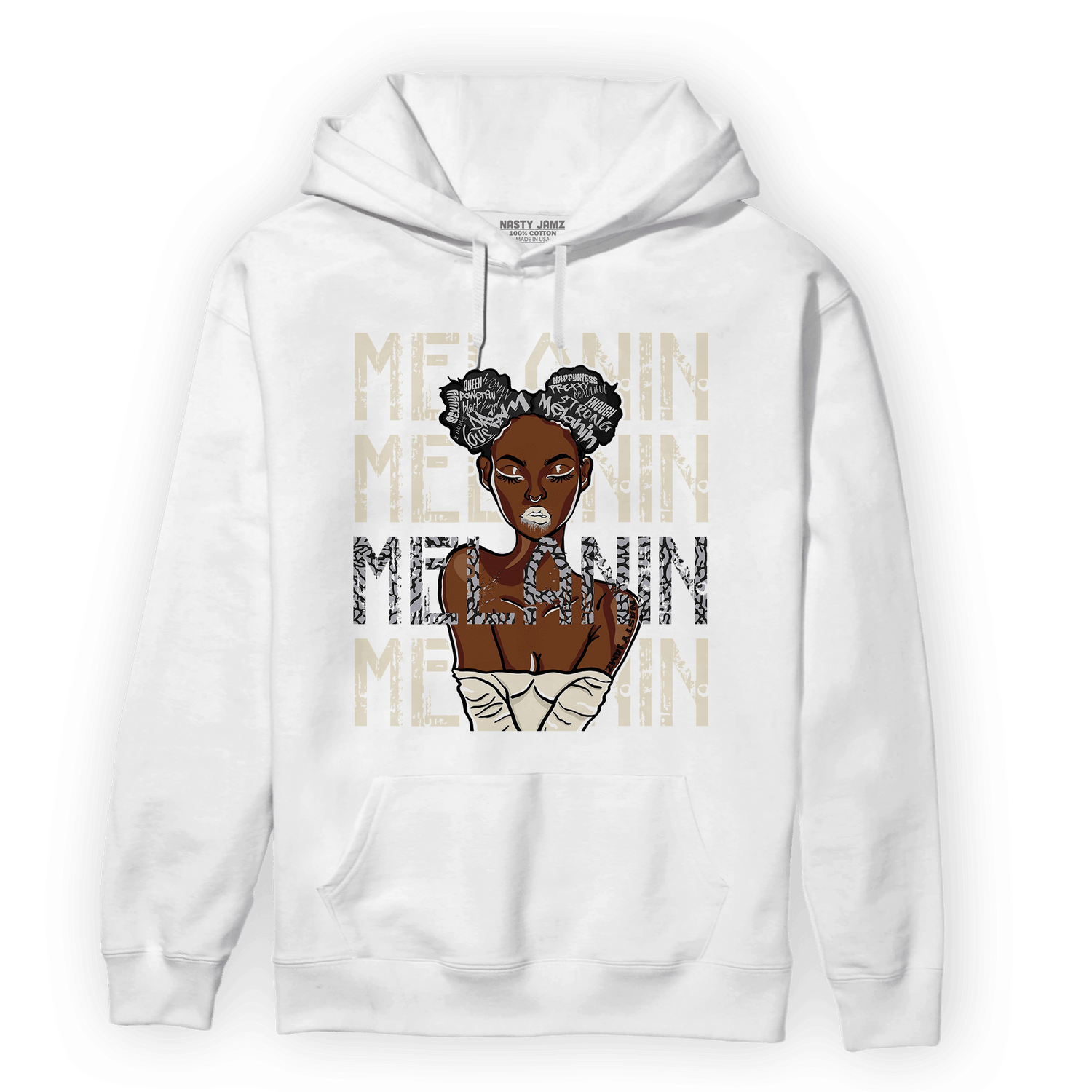 Off Noir 3s Hoodie Match Melanin Girl - NastyJamz
