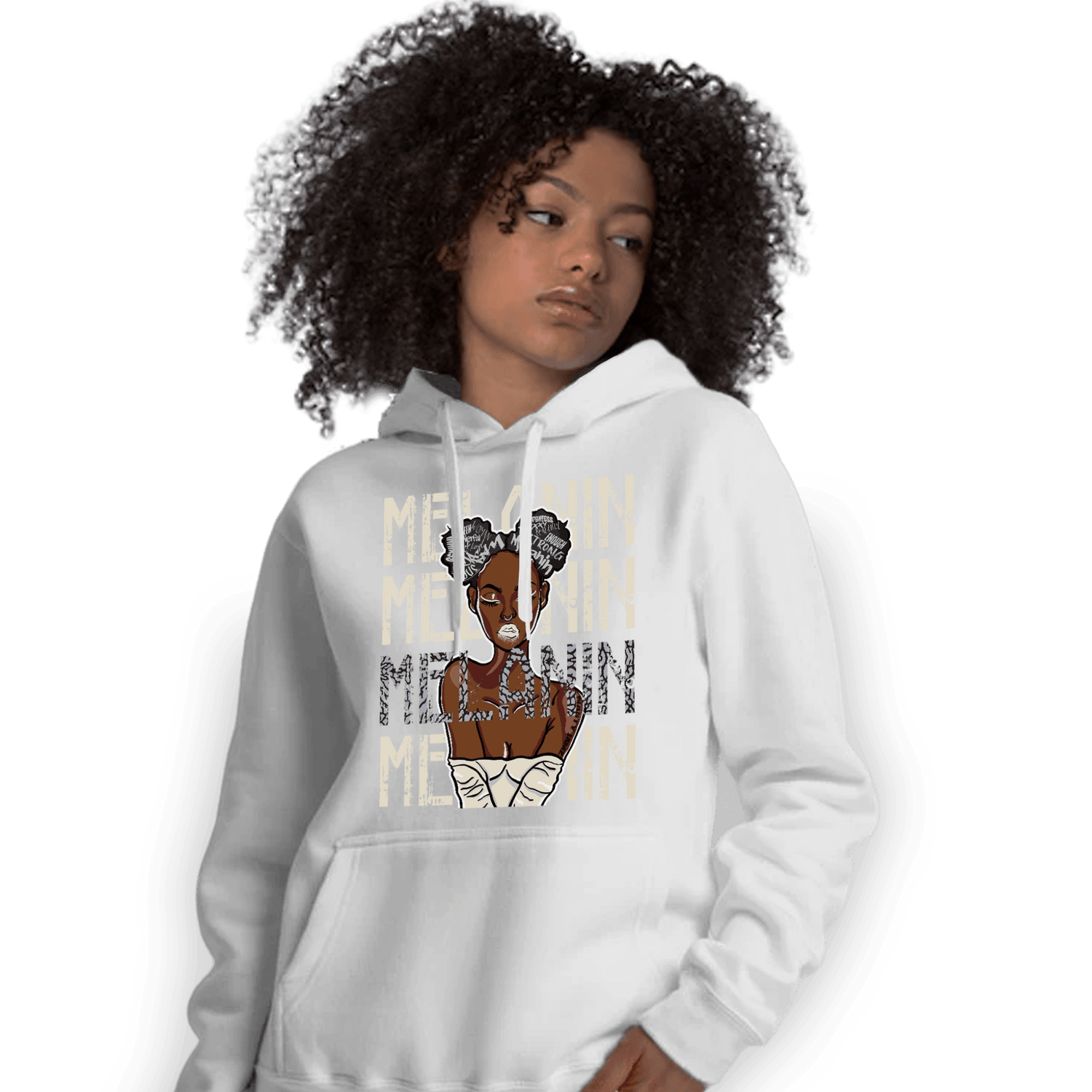 Off Noir 3s Hoodie Match Melanin Girl - NastyJamz