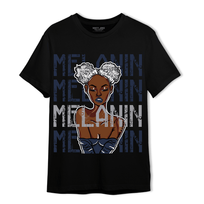 White Navy 3s T Shirt Match Melanin Girl - NastyJamz