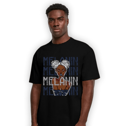 White Navy 3s T Shirt Match Melanin Girl - NastyJamz