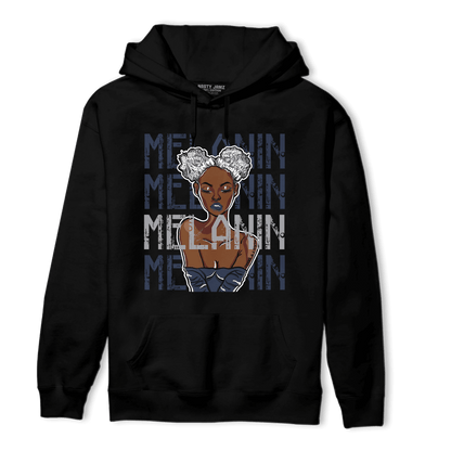 White Navy 3s Hoodie Match Melanin Girl - NastyJamz