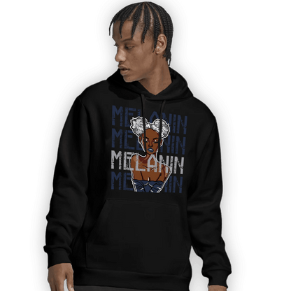 White Navy 3s Hoodie Match Melanin Girl - NastyJamz