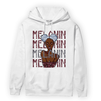 Burgundy 5s Hoodie Match Melanin Girl - NastyJamz