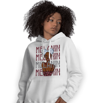Burgundy 5s Hoodie Match Melanin Girl - NastyJamz