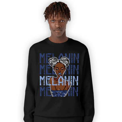Midnight Navy 5s Sweatshirt Match Melanin Girl - NastyJamz