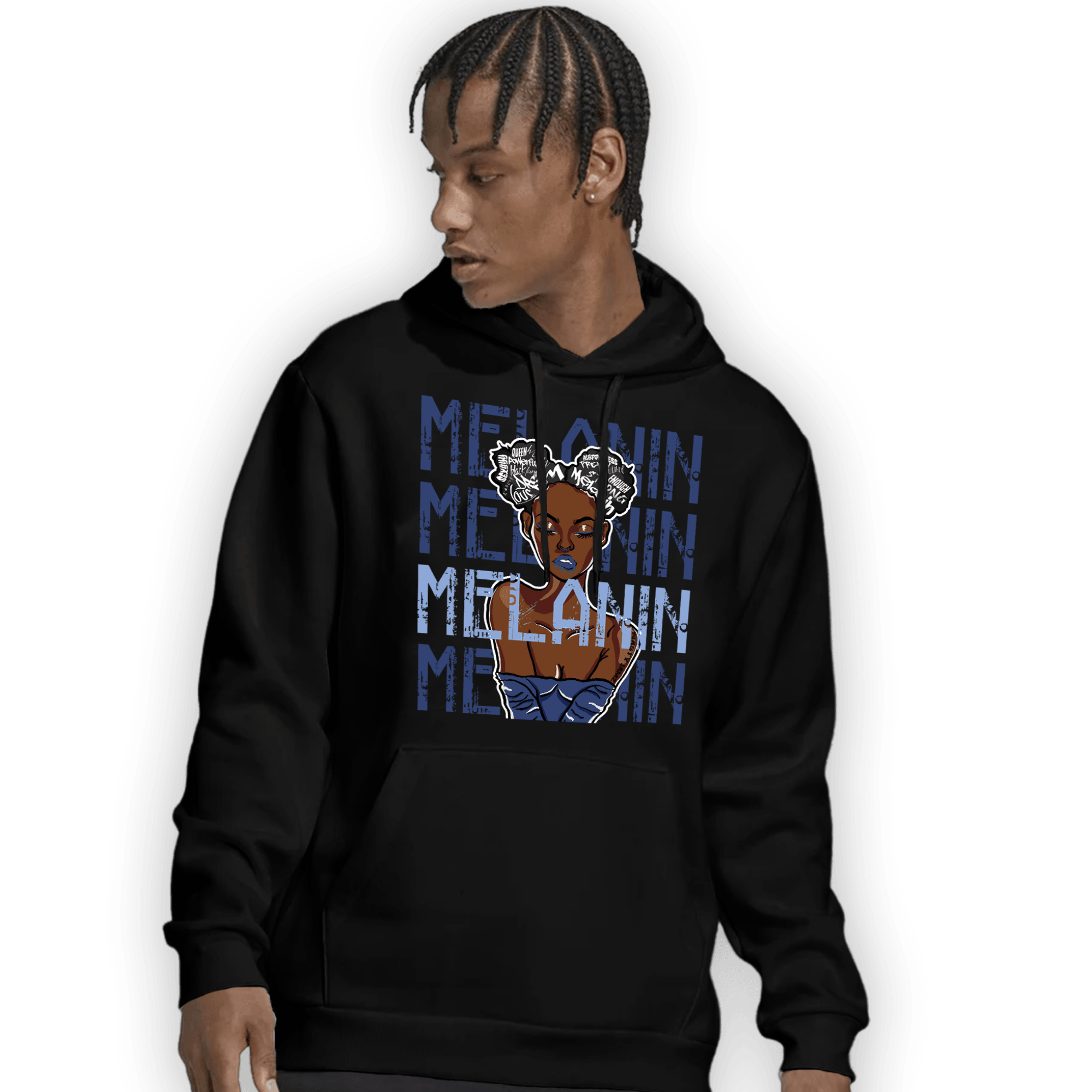 Midnight Navy 5s Hoodie Match Melanin Girl - NastyJamz