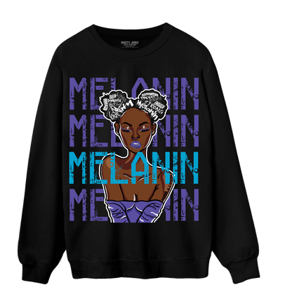 Aqua 6s Sweatshirt Match Melanin Girl - NastyJamz