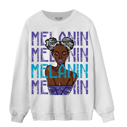 Aqua 6s Sweatshirt Match Melanin Girl - NastyJamz