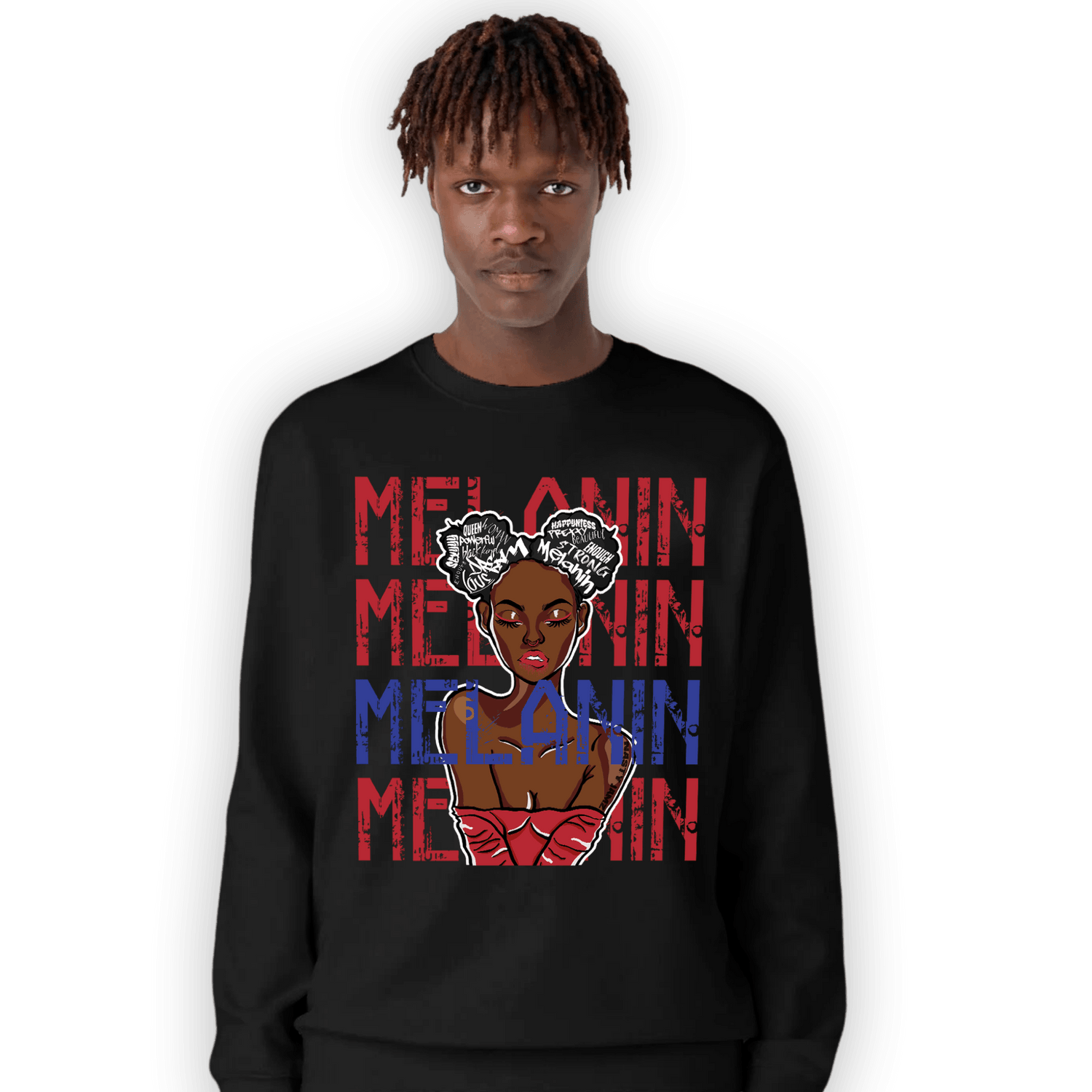 Playoffs 8s Sweatshirt Match Melanin Girl - NastyJamz