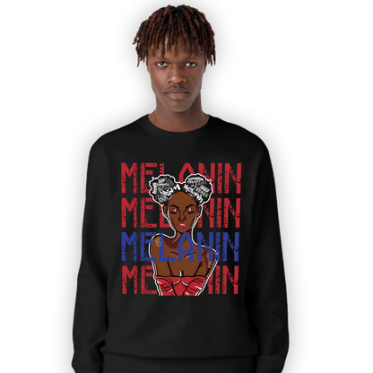 Playoffs 8s Sweatshirt Match Melanin Girl - NastyJamz