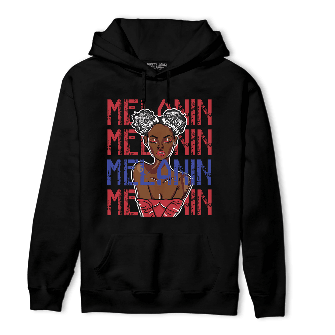 Playoffs 8s Hoodie Match Melanin Girl - NastyJamz
