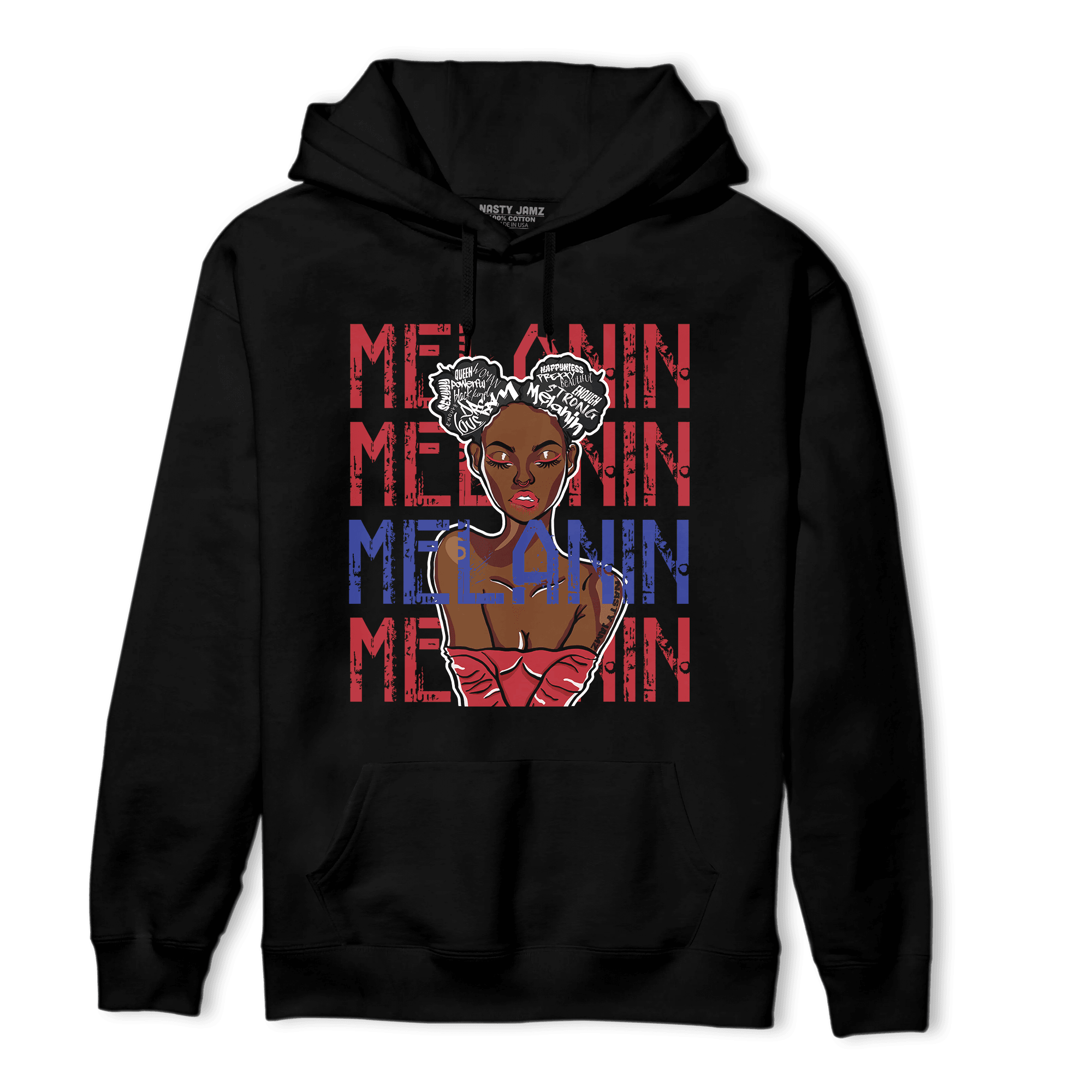 Playoffs 8s Hoodie Match Melanin Girl - NastyJamz