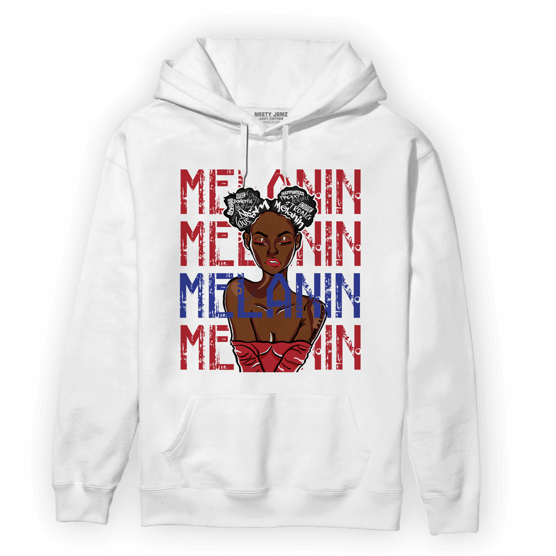 Playoffs 8s Hoodie Match Melanin Girl - NastyJamz