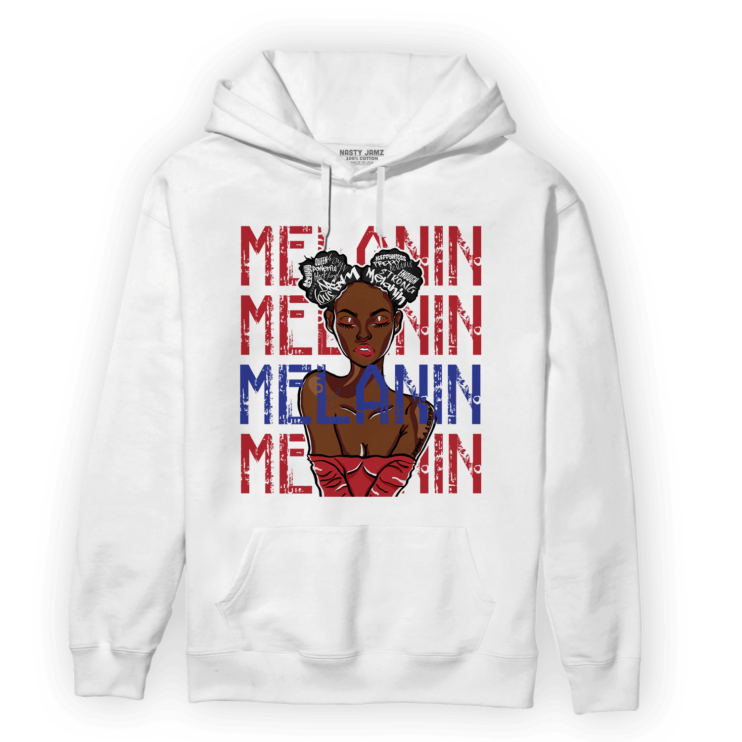 Playoffs 8s Hoodie Match Melanin Girl - NastyJamz