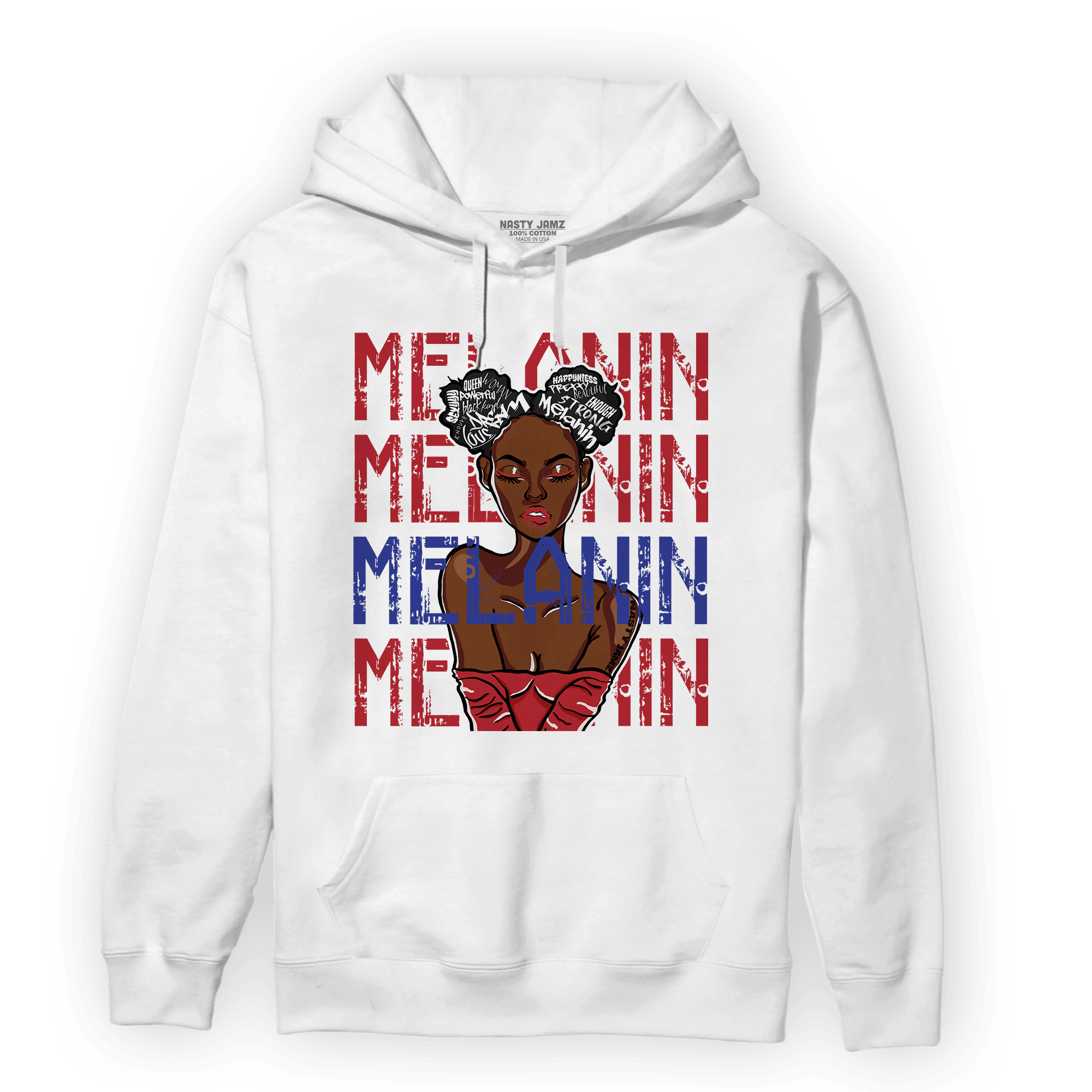 Playoffs 8s Hoodie Match Melanin Girl - NastyJamz