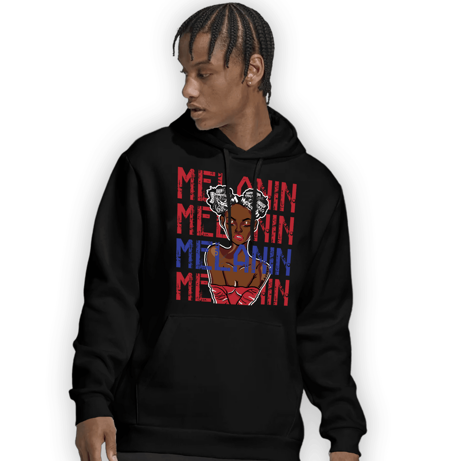 Playoffs 8s Hoodie Match Melanin Girl - NastyJamz