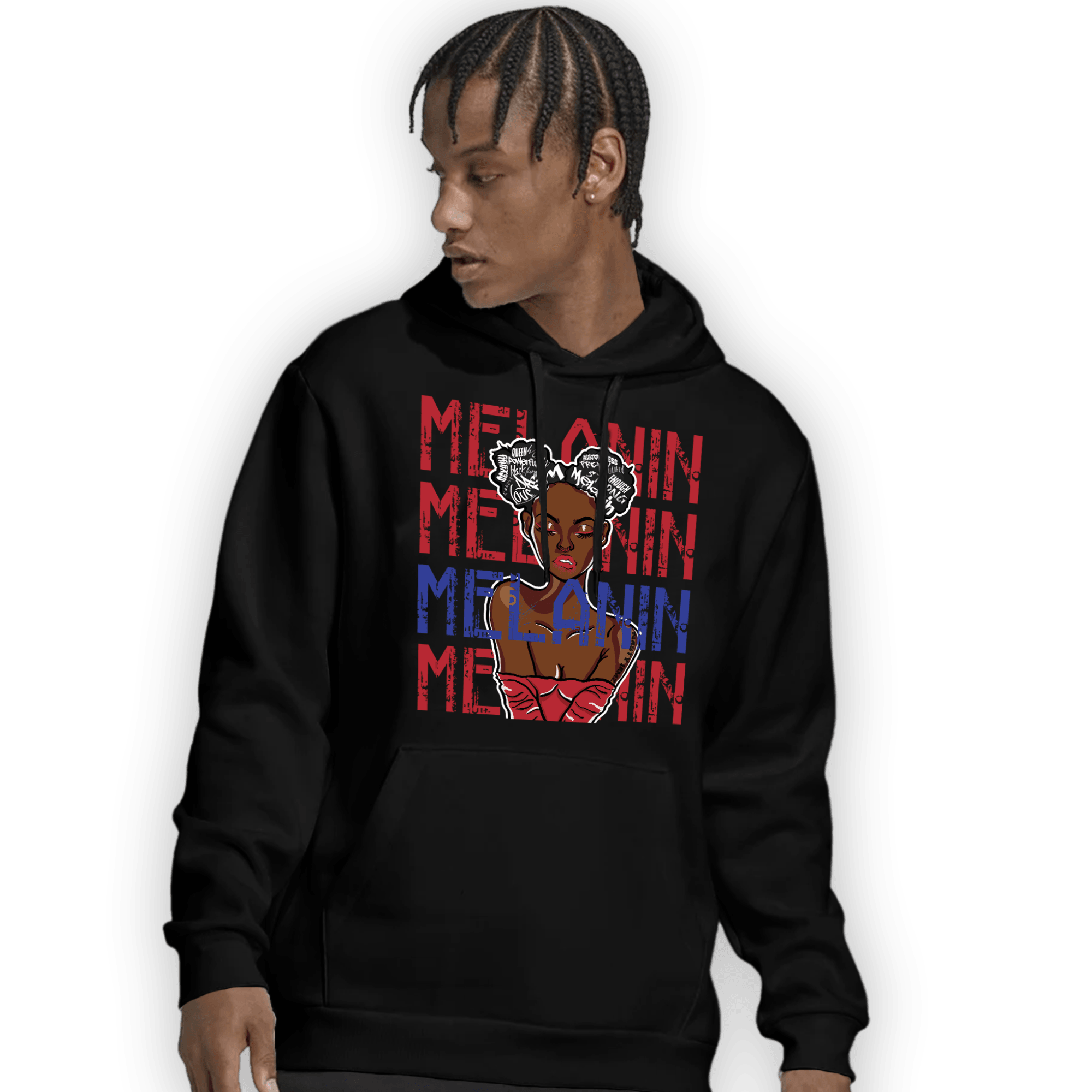 Playoffs 8s Hoodie Match Melanin Girl - NastyJamz