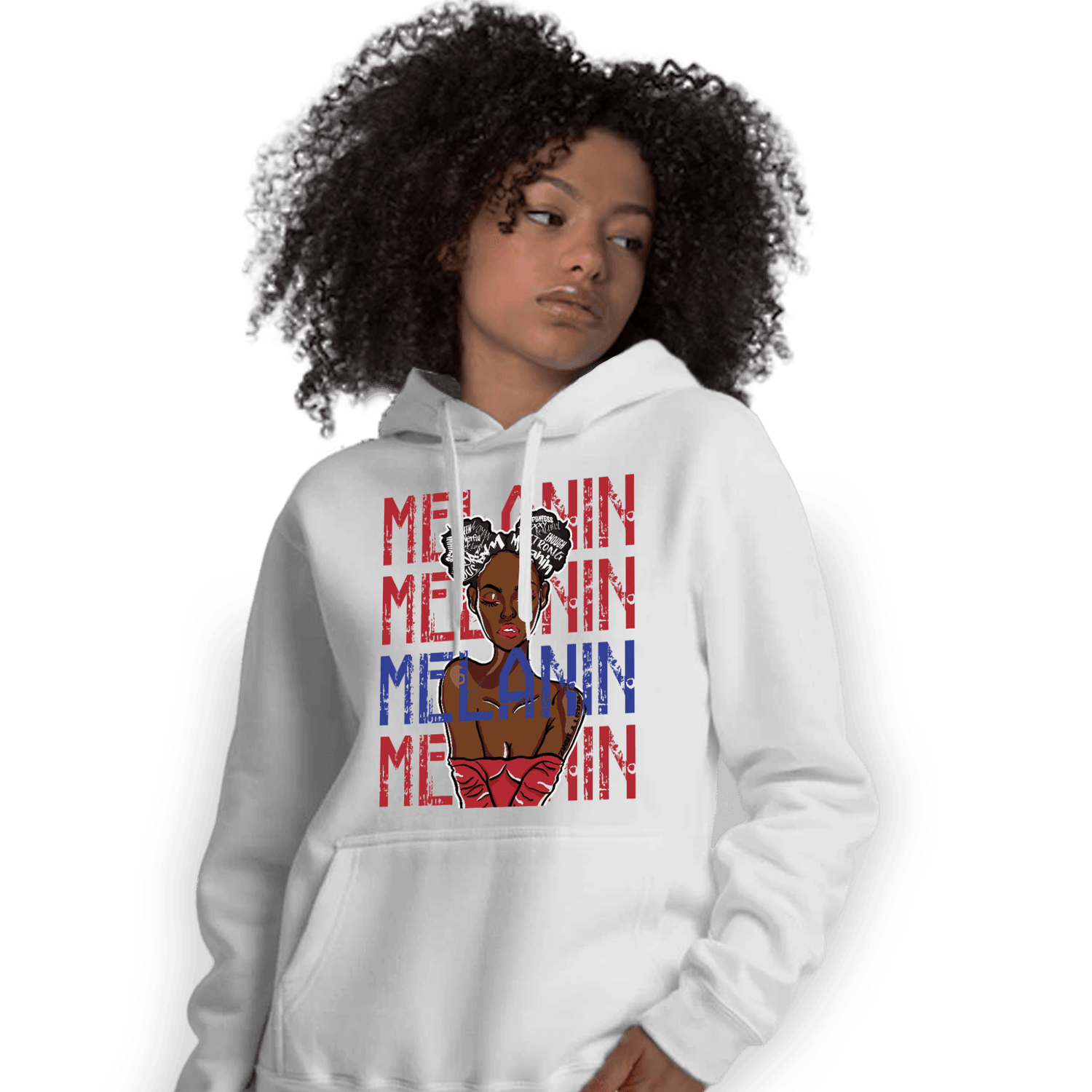 Playoffs 8s Hoodie Match Melanin Girl - NastyJamz