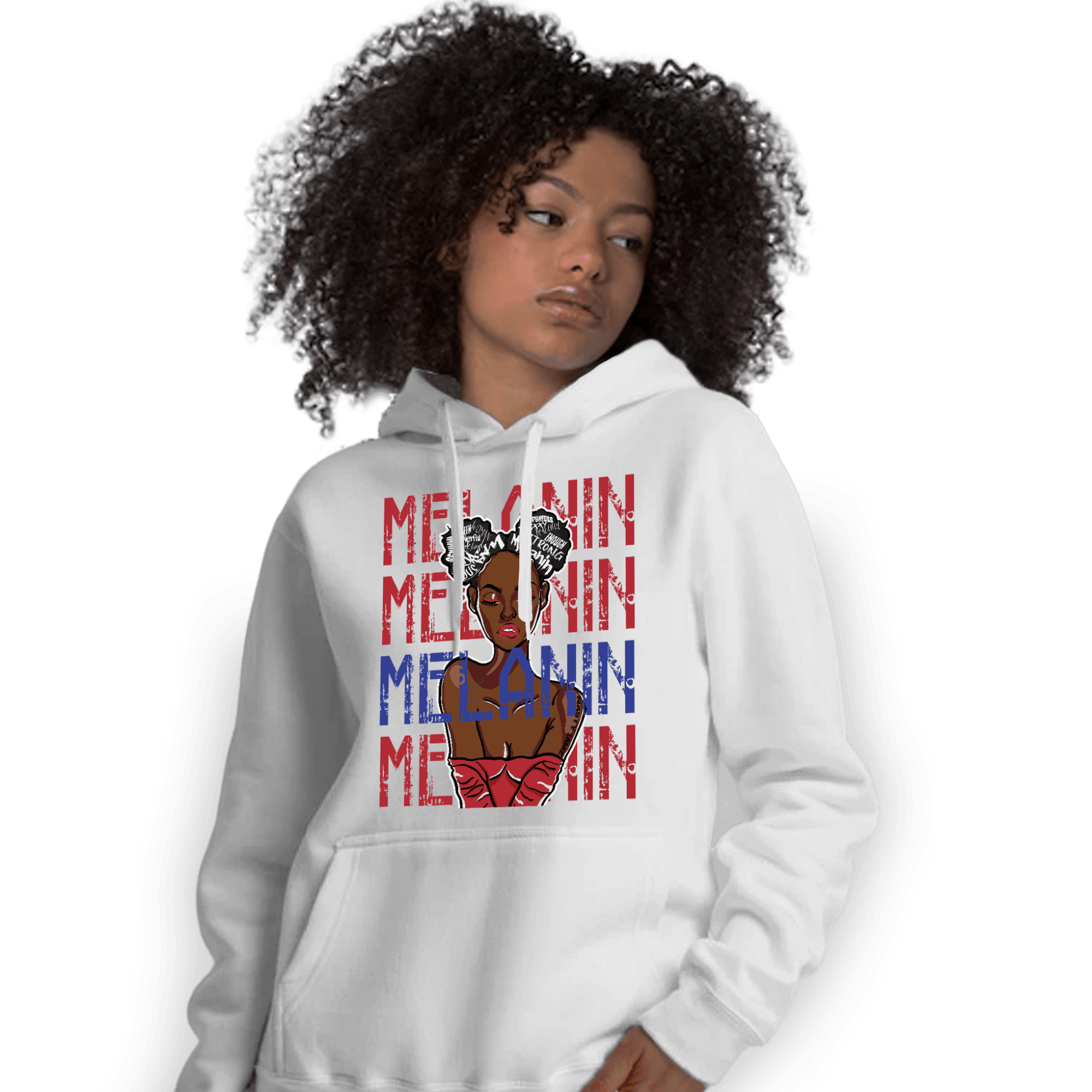 Playoffs 8s Hoodie Match Melanin Girl - NastyJamz