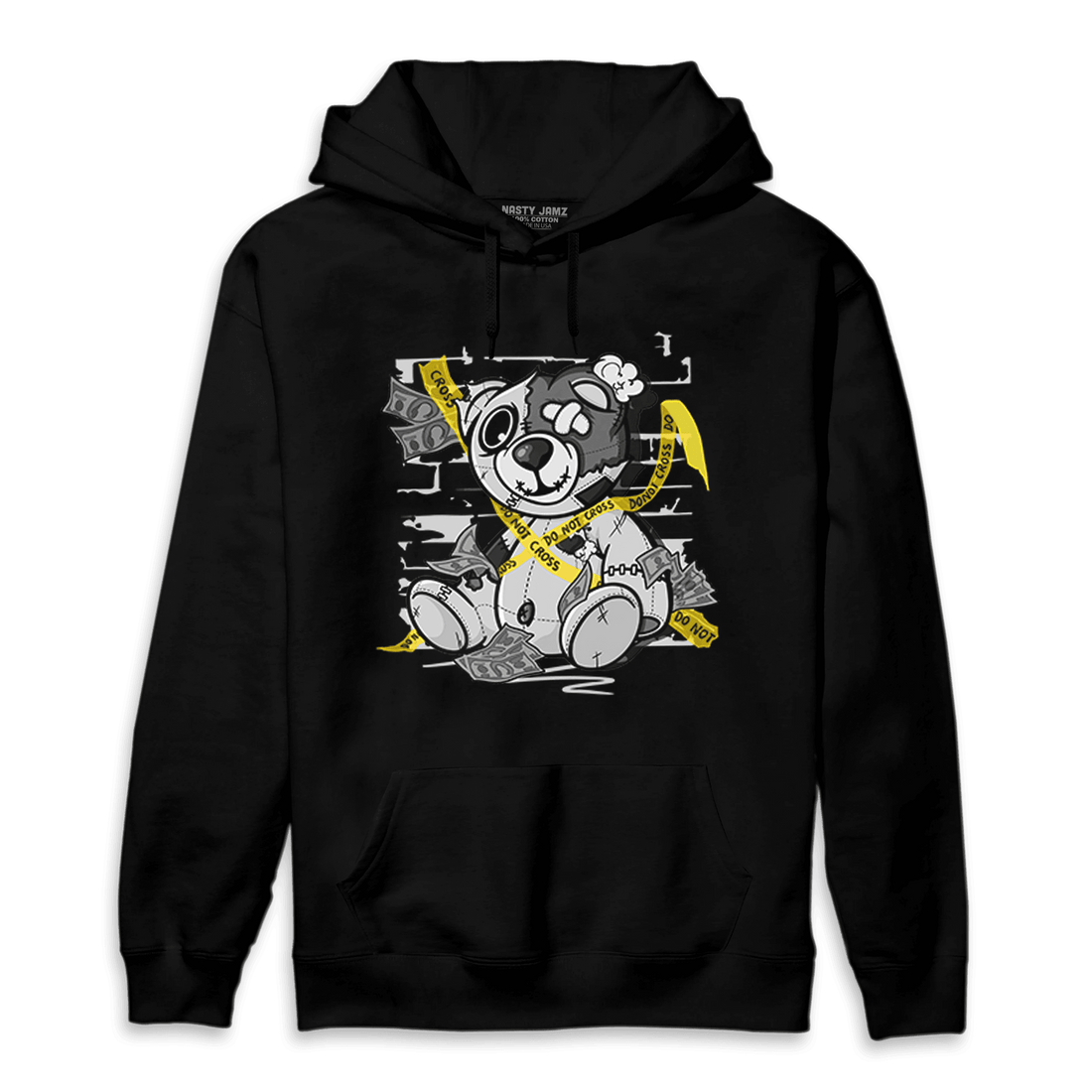 Retro High OG Black White 1s Hoodie Match Money BER - NastyJamz