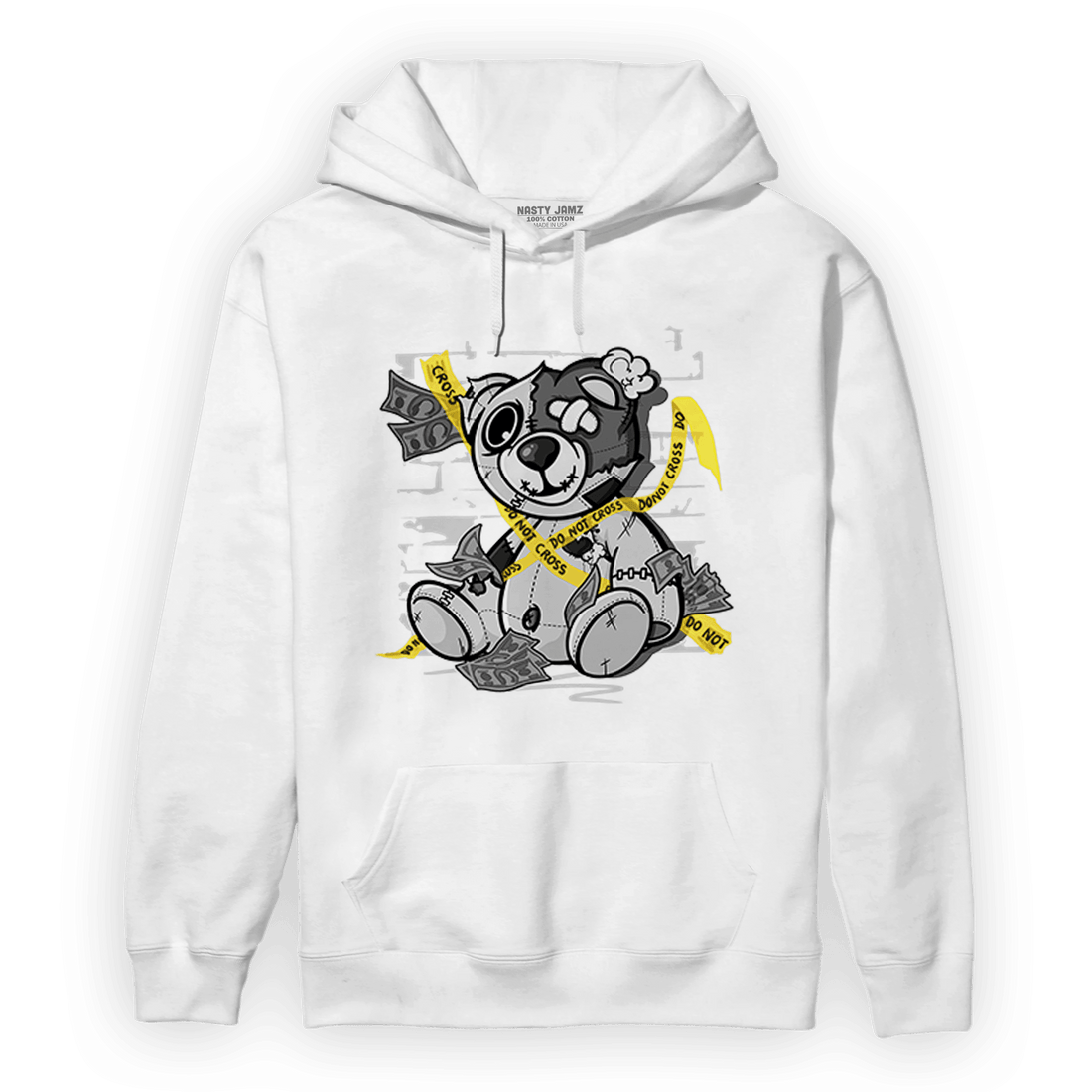 Retro High OG Black White 1s Hoodie Match Money BER - NastyJamz