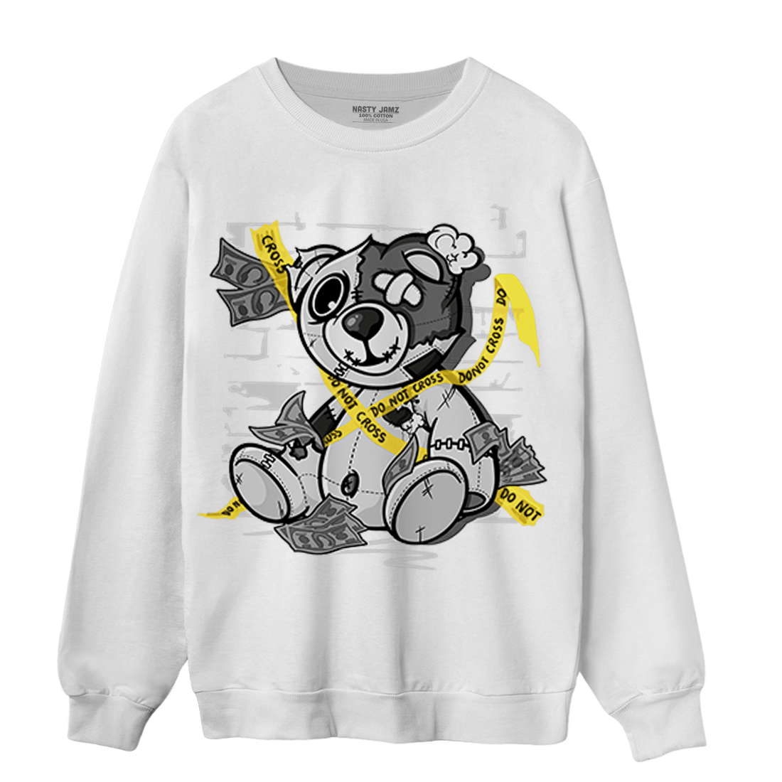 Retro High OG Black White 1s Sweatshirt Match Money BER - NastyJamz