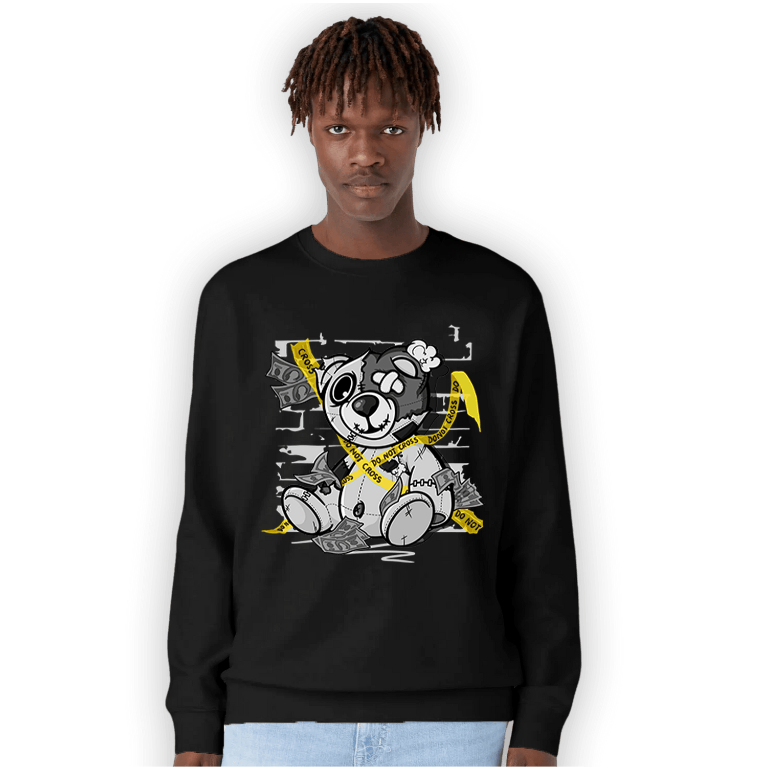 Retro High OG Black White 1s Sweatshirt Match Money BER - NastyJamz