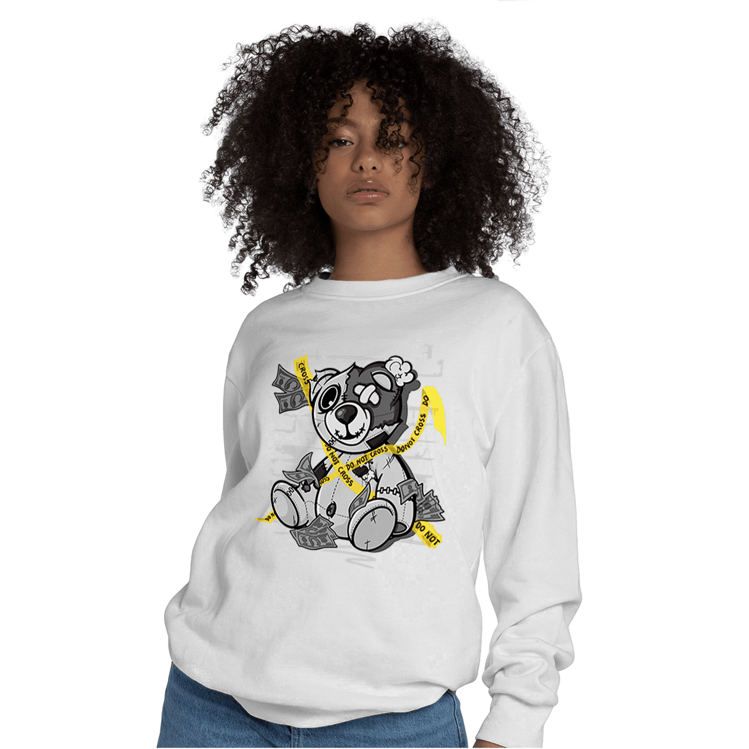Retro High OG Black White 1s Sweatshirt Match Money BER - NastyJamz