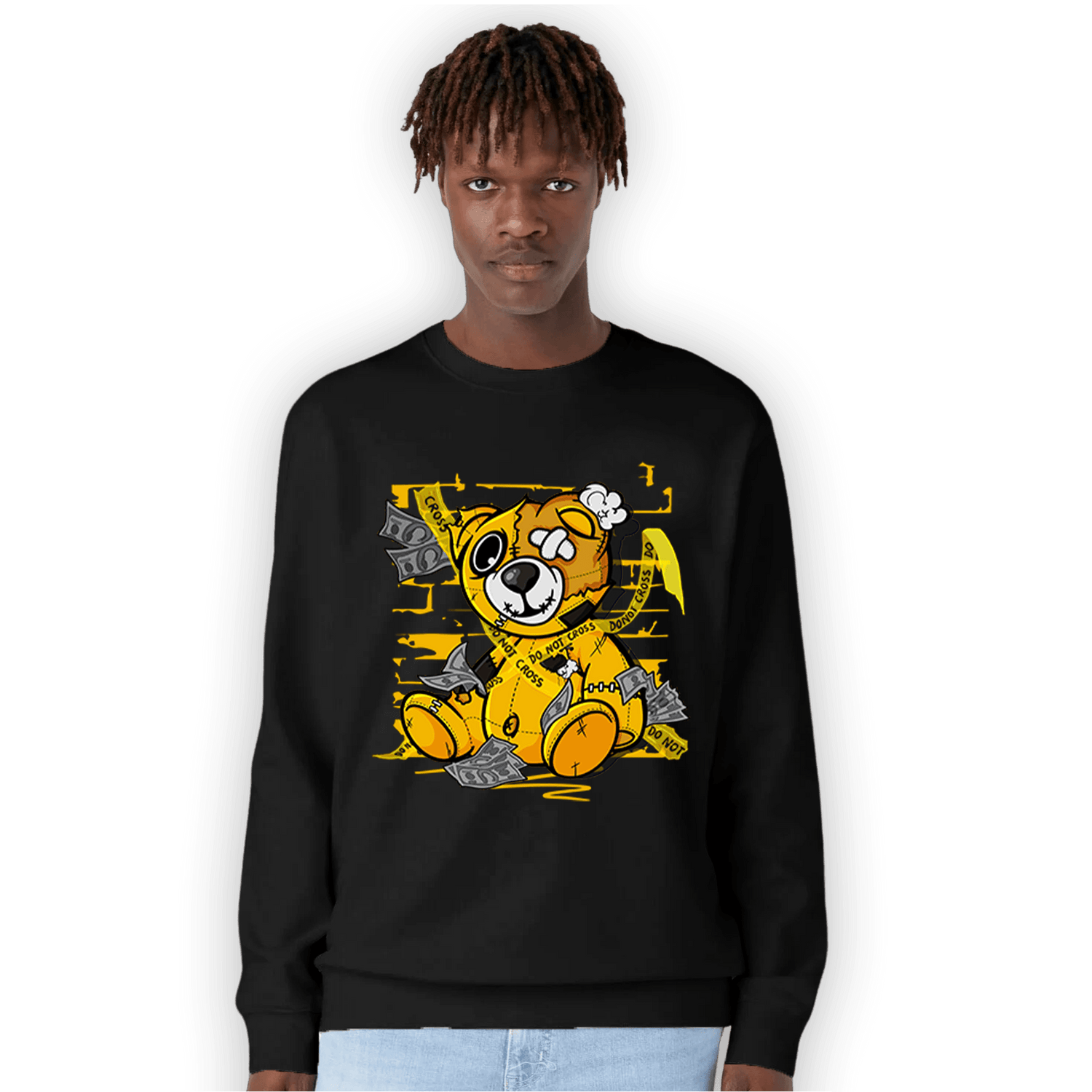 Yellow Ochre 1s Sweatshirt Match Money BER - NastyJamz