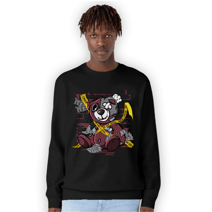 Burgundy 5s Sweatshirt Match Money BER - NastyJamz