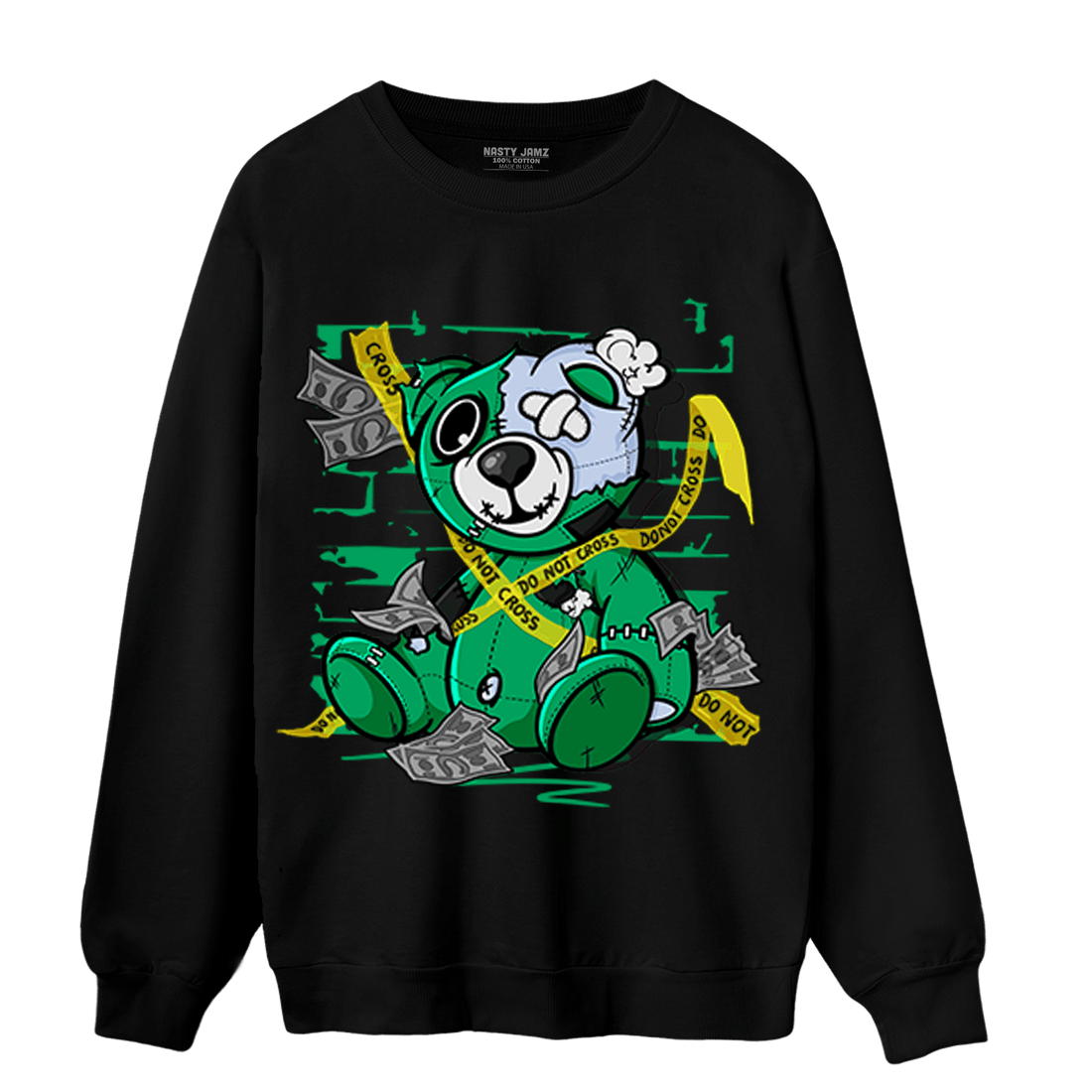 Lucky Green 5s Sweatshirt Match Money BER - NastyJamz