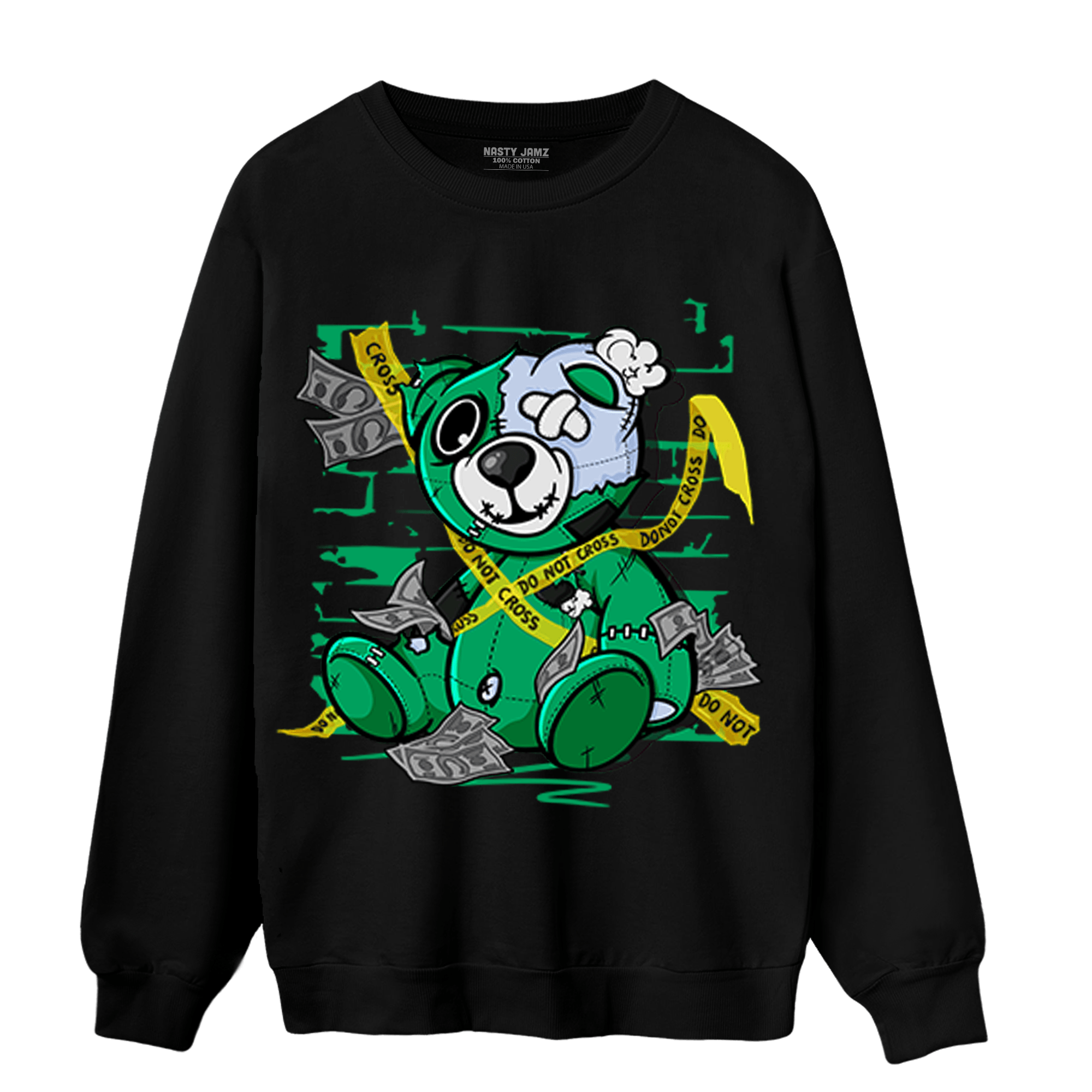 Lucky Green 5s Sweatshirt Match Money BER - NastyJamz